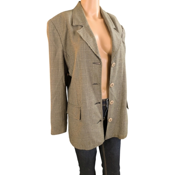 Vintage Houndstooth Blazer - Picture 1 of 10